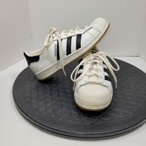 Adidas White Black Superstar kids shoes size 4.5